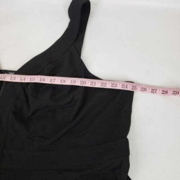 NEW Torrid Peplum Crepe Zip-Front Top Black Tank Top  Size 4X - Picture 10 of 13